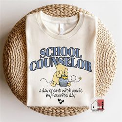 school counselor shirt, winnie the pooh school counselor shirt, counselor shirt, gift for school counselor, school couns