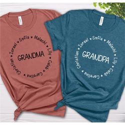 personalized grandparent shirt, christmas gift for grandparent, personalized grandma gift, personalized grandpa gift