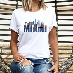 Miami Skyline Shirt, Miami Tshirt, Miami Florida T Shirt, Miami Trip T-Shirt, Miami Family Vacation Tee, Miami Crew Shir
