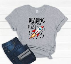 Reading Is A Blast Shirt, Students reading shirt, Librarian Book Lover Shirt, Reading Shirt, Reading Teacher Shirt, Book