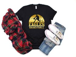 Eagles Basketball Shirt, Eagles Basketball Mom Shirt, Womens men Shirt, gift for her him girlfriend boyfriend, Eagles Ba