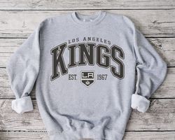Los Angeles Kings Sweatshirt, Kings Tee, Hockey Sweatshirt, Vintage Sweatshirt, College Sweater, Hockey Fan Shirt, Los A