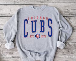 Vintage Chicago Cubs Sweatshirt, Chicago Baseball Hoodie, Vintage Baseball Fan Shirt, Chicago Cubs Shirt, Chicago Cubs B