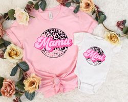 Mama Mini Leopard Shirt, Mama Shirt, Mini Shirt, New Mom Shirt, First Mother's Day Shirt, New Mom Gift, Happy Mothers Da