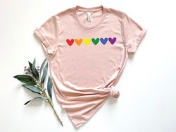 Pride Love Shirt, Pride Heart Shirt, Pride Peace Shirt, Pride Shirt, Pride Flag, LGBTQ Shirt, Lesbian Shirt, Gay Shirt,