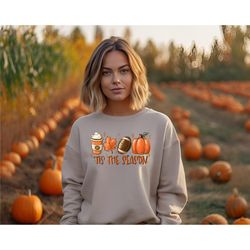 Fall Coffee Sweatshirt,Hot Coffee Sweatshirt, Coffee Lovers Hoodie,Fall Sweatshirt,Pumpkin Latte Drink,Thanksgiving,Pump