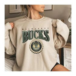 Vintage NBA Bucks Basketball Sweatshirt \ T-Shirt, NBA Basketball Shirt, 2022–23 Basketball, Unisex T-shirt Sweater Hood