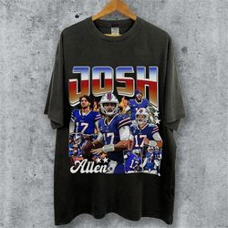 Josh Allen Vintage 90s Football T-Shirt, Football Shirt, Vintage Bootleg, Gift, Classic 90s Graphic Tee, Unisex T-Shirt