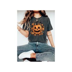 Comfort Colors Halloween Sweatshirt, Pumpkin Face Shirt, Halloween Family Shirt, Pumpkin Shirt, Halloween Shirt, Hallowe