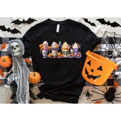 Halloween Ice Cream Sweatshirt, Halloween Coffee Cup Shirt, Halloween Witch Shirt, Spooky Season Shirt, Halloween Costum