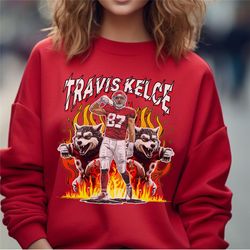 Travis Kelce Sweatshirt, America Football Sweatshirt Sweatshirt, Football Fan Gift Sweatshirt