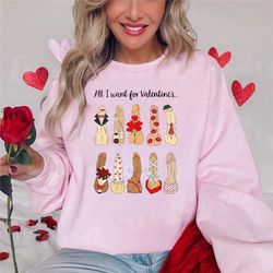 All I Want For Valentine Is Sweatshirt, Penis Valentine Sweatshirt, Adult Valentine's Day T-Shirt, Valentine Penis Sweat