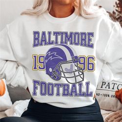 Baltimore Football Sweatshirt, Vintage Raven Football Crewneck, Retro Baltimore Football Shirt, Raven Football Gift, Bal