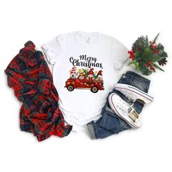 Christmas Santa Gnome Shirt, Xmas Santa Dwarf T-Shirts, Merry Christmas Shirts, Santa Gnomies T-Shirt, Christmas Dwarves