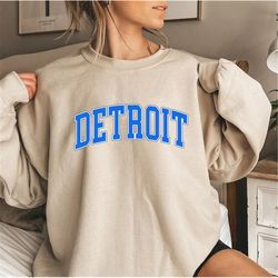 Detroit Sweatshirt, Detroit Shirt, Detroit MI, Detroit Football, Detroit Gift, Detroit Hoodie, Michigan Sweater, Gift Fo