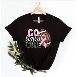 Breast Cancer Football Shirt, Pink Ribbon Shirt, Breast Cancer Awareness, Breast Cancer T-Shirt, Cancer Support Gift, Ca
