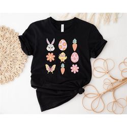 Easter Doodle Shirt, Easter Bunny Egg Carrot Shirt, Cute Easter Bunny Tee, Easter Matching Shirts, Cute Easter Gifts, Ha