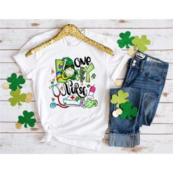 St. Patrick's One Lucky Nurse Shirt, Nurse St Patrick's Day Shirt, Nurse Stethoscope T-Shirt, Irish Nurse Gift Ideas