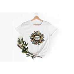 Blessed Mama Leopard Sunflower Shirt, Sunflower Mom Shirt, Blessed Mom Shirt, Blessed Mama Shirt, Leopard Mama Shirt,New