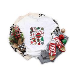 Christmas Doodles Shirt, Christmas Graphic Tee, Christmas Shirt, Christmas Coffee Shirt, Christmas Toddler Shirt, Doodle