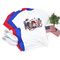 Patriotic Nurse Shirt, Nurse 4th Of July Shirt, Nurse Gift, American Nurse Shirt, Nurse Life Shirt, 4th of July Nurse Sh