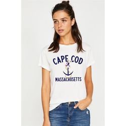 cape cod massachusetts shirt, cape cod t-shirt, nautical graphic tee summer tee, travel shirt, souvenir, cute cape cod s