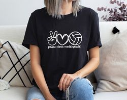 peace love volleyball shirt, volleyball player gift, volleyball mama shirt, sports shirt, game day tee,volleyball day,vo