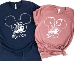 2024 Disney Cruise Shirts, Adults Kids Disney Cruise Tshirts, Minnie & Mickey Matching Family Disney Shirts, Matching Fa
