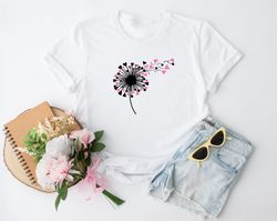 Dandelion Heart Shirt, Valentine Tee,Wildflower Shirt,Dandelion Shirt Valentines Day,Valentine Flower Shirt,Lovers Shirt