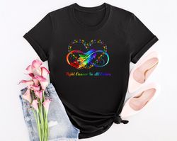 Fight Cancer In All Colors Shirt,Multicolored Ribbon Shirt,Cancer Sucks Tee,Cancer Survivor Gift,Sucks In Every Color,Ca