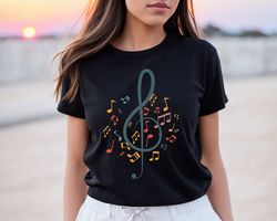 Music Notes T-shirt, Piano Teacher Heart tshirt, Funny inspirational shirt, Gift for music lovers shirt, Teacher shirt,