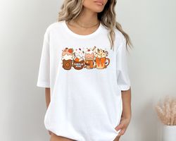 Pumpkin Spice Shirt, Coffee Shirt, coffee Lover Tee, Thanksgiving Pumpkin Latte Drink Cup, Thanksgiving shirt