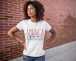 Womens America God Shed His Grace on Thee 4th of July Shirt
