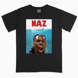 NAZ REID Shirt - Naz Reid Jaws T-Shirt - Minnesota Timberwolves - Timberwolves Basketball T-Shirt - NBA Basketball - Fre