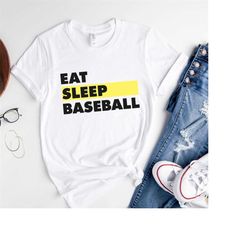 eat sleep baseball shirt, baseball t-shirt, baseball fan gift for him, baseball player dad t-shirt, unisex shirt