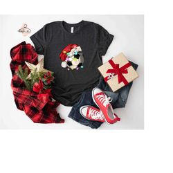 christmas soccer ball shirt, xmas soccer ball t-shirt, winter sports tee, family soccer t-shirt, christmas sports shirt,