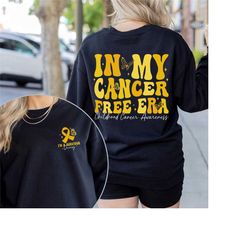 In My Cancer Free Era Shirt, Childhood Cancer Awareness Shirt, Gold Ribbon Shirt, Cancer Survivor Gift, Cancer Warrior S