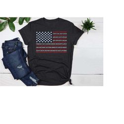 american flag shirt, usa shirts, vintage american flag tee with states, american flag shirt, united states patriotic, 4t