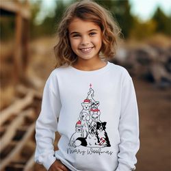 Dog Christmas Sweatshirt, Dog Christmas Tree Sweatshirt, Dog Owner Christmas Gift, Dog Lover Sweatshirt, Dog Mom Shirt