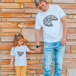 pizza and pizza slice, dad and son matching shirt, dad and baby gift, dad and me shirt, pizza lovers gift, fathers day s