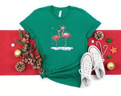 christmas flamingo lights shirt, christmas shirt, funny christmas shirt, christmas gift shirt, christmas gift for her