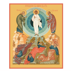 Transfiguration of Christ | High quality serigraph icon on wood | Size: 24 x 18 x 2 cm (10"x 7")