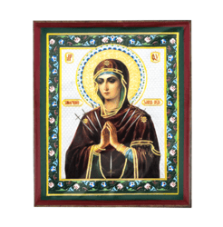 Softener of Evil Hearts Mother of God | Silver and Gold foiled icon | Size: 2,5" x 3,5" |