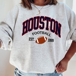 Houston Football Crewneck, Texans Sweatshirt, Vintage Houston Football Crewneck Sweatshirt, Houston TShirt 3
