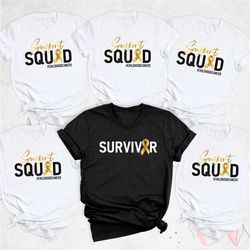Childhood Cancer Support Squad Shirt, Gold Ribbon Shirt, Pediatric Cancer Group Shirt, Childhood Cancer Awareness Shirt,