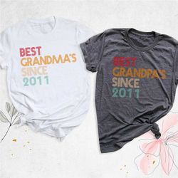 grandparents announcement shirt, grandpa since 2023 shirt, grandma shirt, personalized family shirt, new grandpa gift te