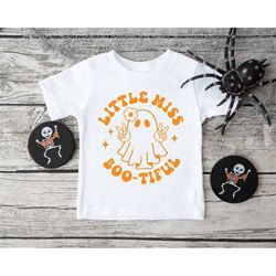 Halloween Boo Shirt For Toddler Girl,Little Miss Boo-Tiful Shirt,Ghost Tee,Halloween Costume For Baby Girl,Spooky Season