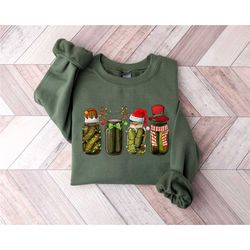 christmas pickle sweatshirt, vintage pickle sweater, canning season sweatshirt, holiday sweater, pickle lover gift, chri