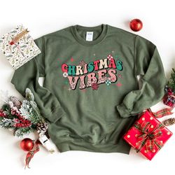 christmas vibes tee, holiday shirt, merry christmas gift, xmas party, christmas lover gift, holiday gift, christmas fami