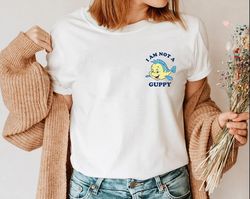 Flounder Pocket Shirt, I Am Not A Guppy T-Shirt, The Little Mermaid Tee, Disney Family Vacation, Disneyland Trip